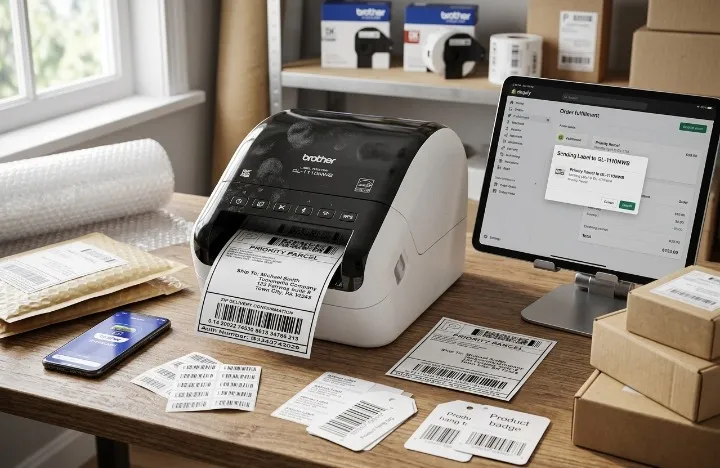 Brother QL-1110NWB: Best thermal label printing for Mixed Label Sizes