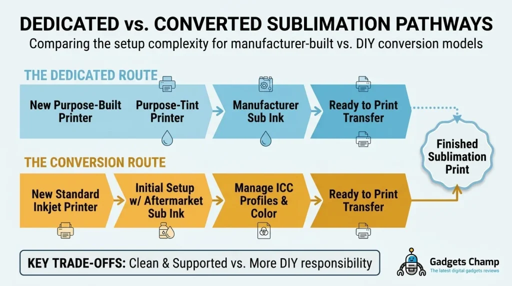 dedicated vs converted sublimation printer setup